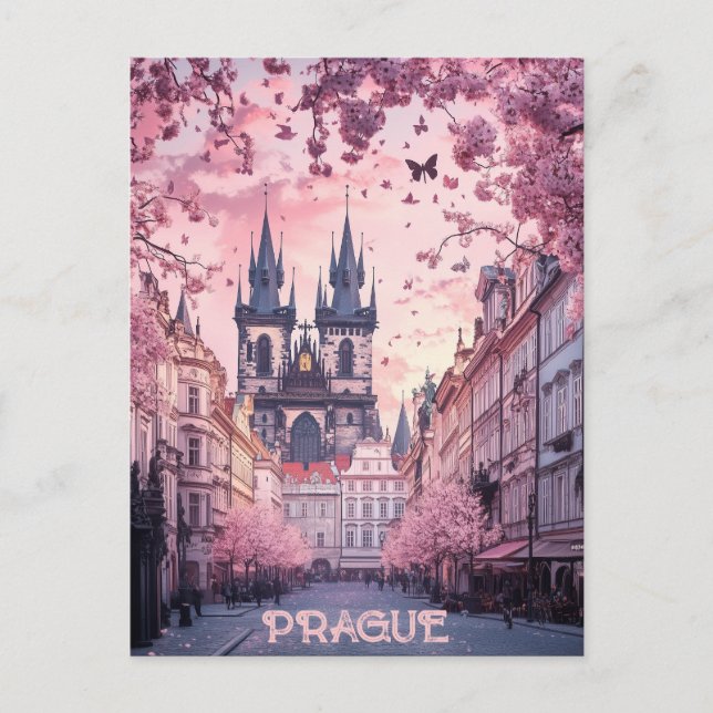 Cartão Postal Viagem para Praga República Checa (Frente)