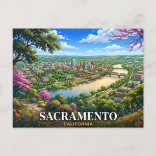 Cartão Postal Viagem para Sacramento Califórnia