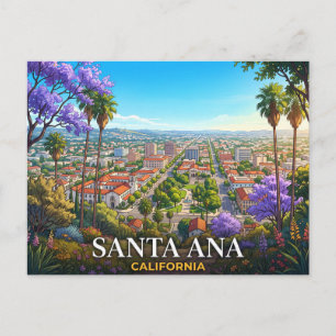 Cartão Postal Viagem para Santa Ana Califórnia