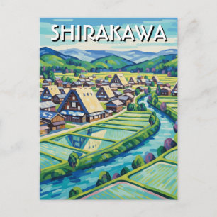 Cartão Postal Viagem para Shirakawa Gifu Japão