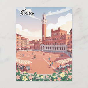 Cartão Postal Viagem para Siena Itália
