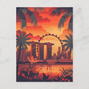 Cartão Postal Viagem para Singapura