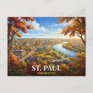 Cartão Postal Viagem para St. Paul Minnesota
