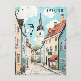 Cartão Postal Viagem para Tallinn Estônia