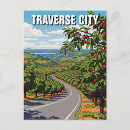 Cartão Postal Viagem para Traverse City Michigan