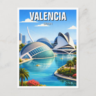 Cartão Postal Viagem para Valência Espanha