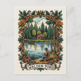 Cartão Postal Viagem para Walden Pond Massachusetts