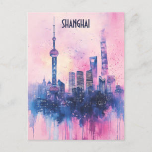 Cartão Postal Viagem para Xangai China