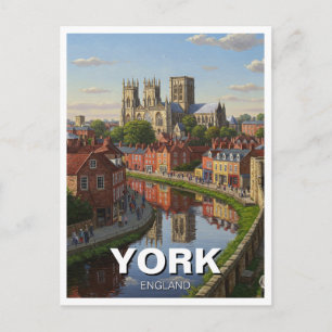Cartão Postal Viagem para York Inglaterra