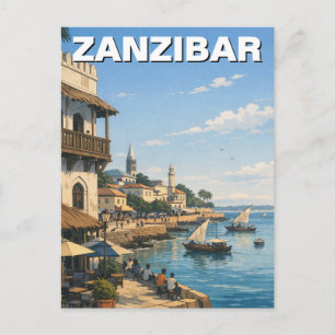 Cartão Postal Viagem para Zanzibar Tanzânia