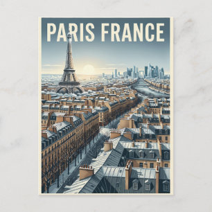 Cartão Postal Viagem Paris França