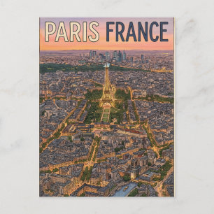 Cartão Postal Viagem Paris França