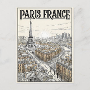 Cartão Postal Viagem Paris França