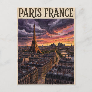 Cartão Postal Viagem Paris França