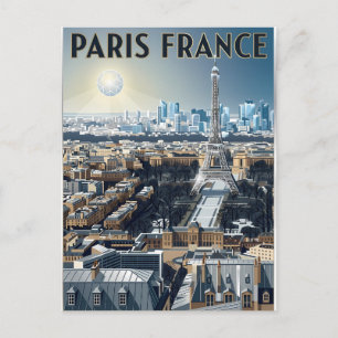 Cartão Postal Viagem Paris França