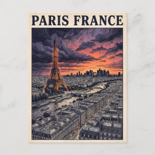 Cartão Postal Viagem Paris França 