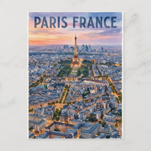 Cartão Postal Viagem Paris França