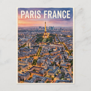 Cartão Postal Viagem Paris França