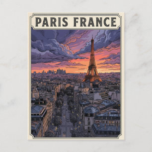 Cartão Postal Viagem Paris França