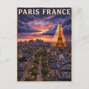 Cartão Postal Viagem Paris França