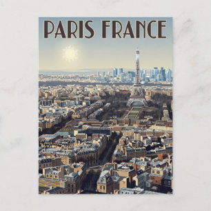 Cartão Postal Viagem Paris França