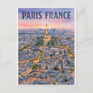 Cartão Postal Viagem Paris França