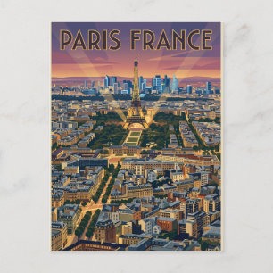 Cartão Postal Viagem Paris França