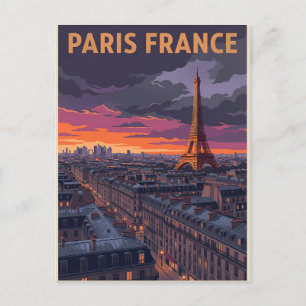 Cartão Postal Viagem Paris França