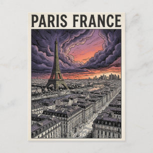 Cartão Postal Viagem Paris França