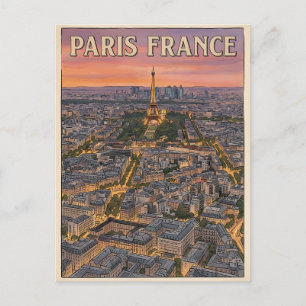 Cartão Postal Viagem Paris França