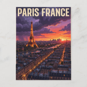 Cartão Postal Viagem Paris França