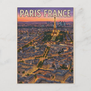 Cartão Postal Viagem Paris França
