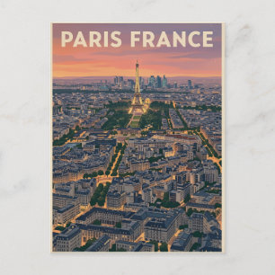 Cartão Postal Viagem Paris França
