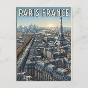 Cartão Postal Viagem Paris França