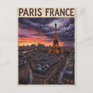 Cartão Postal Viagem Paris França 
