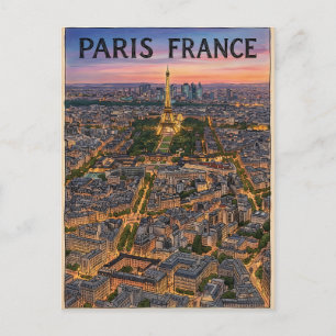 Cartão Postal Viagem Paris França