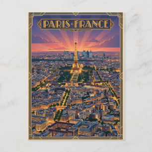 Cartão Postal Viagem Paris França 