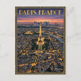 Cartão Postal Viagem Paris França