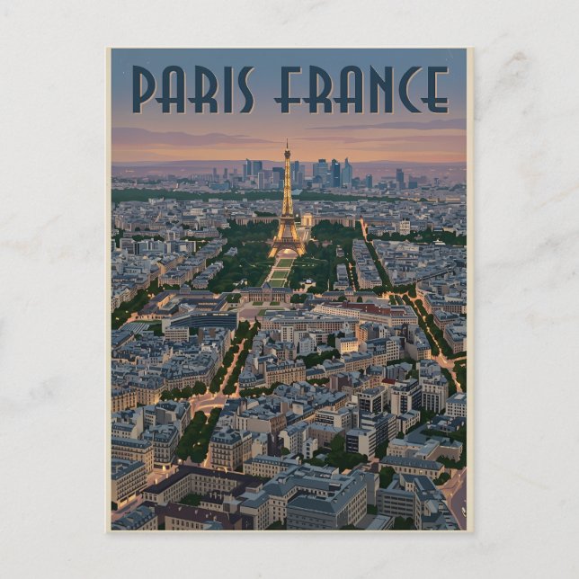 Cartão Postal Viagem Paris França  (Frente)