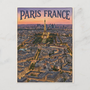 Cartão Postal Viagem Paris França