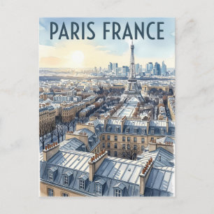 Cartão Postal Viagem Paris França