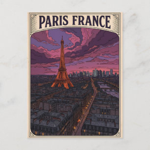 Cartão Postal Viagem Paris França