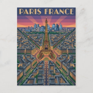 Cartão Postal Viagem Paris França