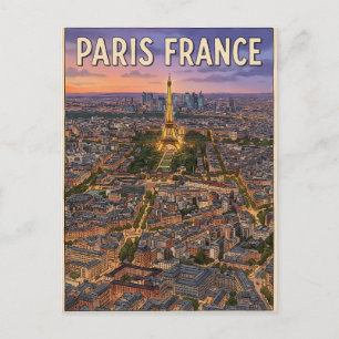 Cartão Postal Viagem Paris França