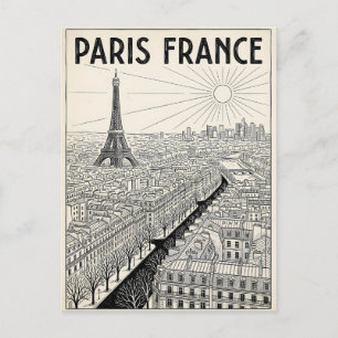 Cartão Postal Viagem Paris França