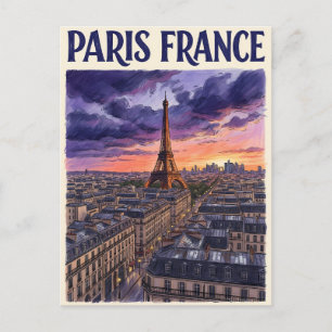 Cartão Postal Viagem Paris França