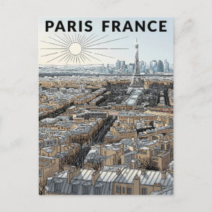 Cartão Postal Viagem Paris França