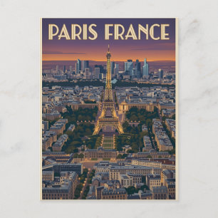 Cartão Postal Viagem Paris França