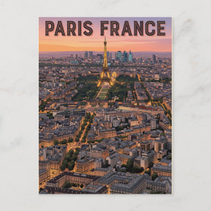 Cartão Postal Viagem Paris França