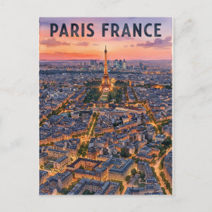 Cartão Postal Viagem Paris França